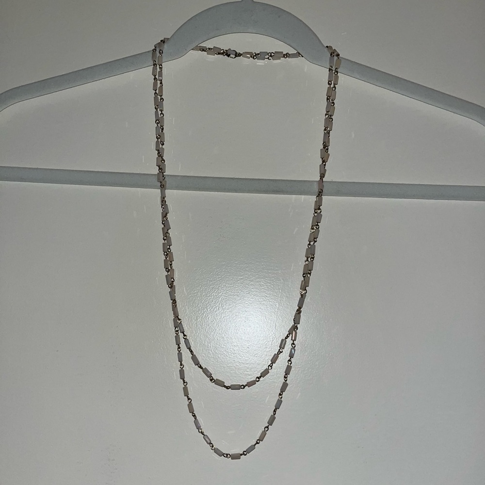 Long Beaded Necklace with Clasp